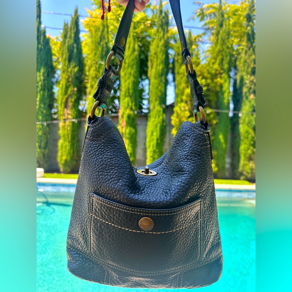 Coach Chelsea Black Pebbled Leather Hobo/ Shoulder Bag